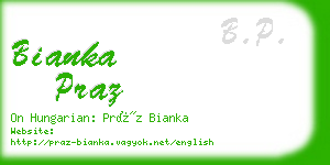 bianka praz business card